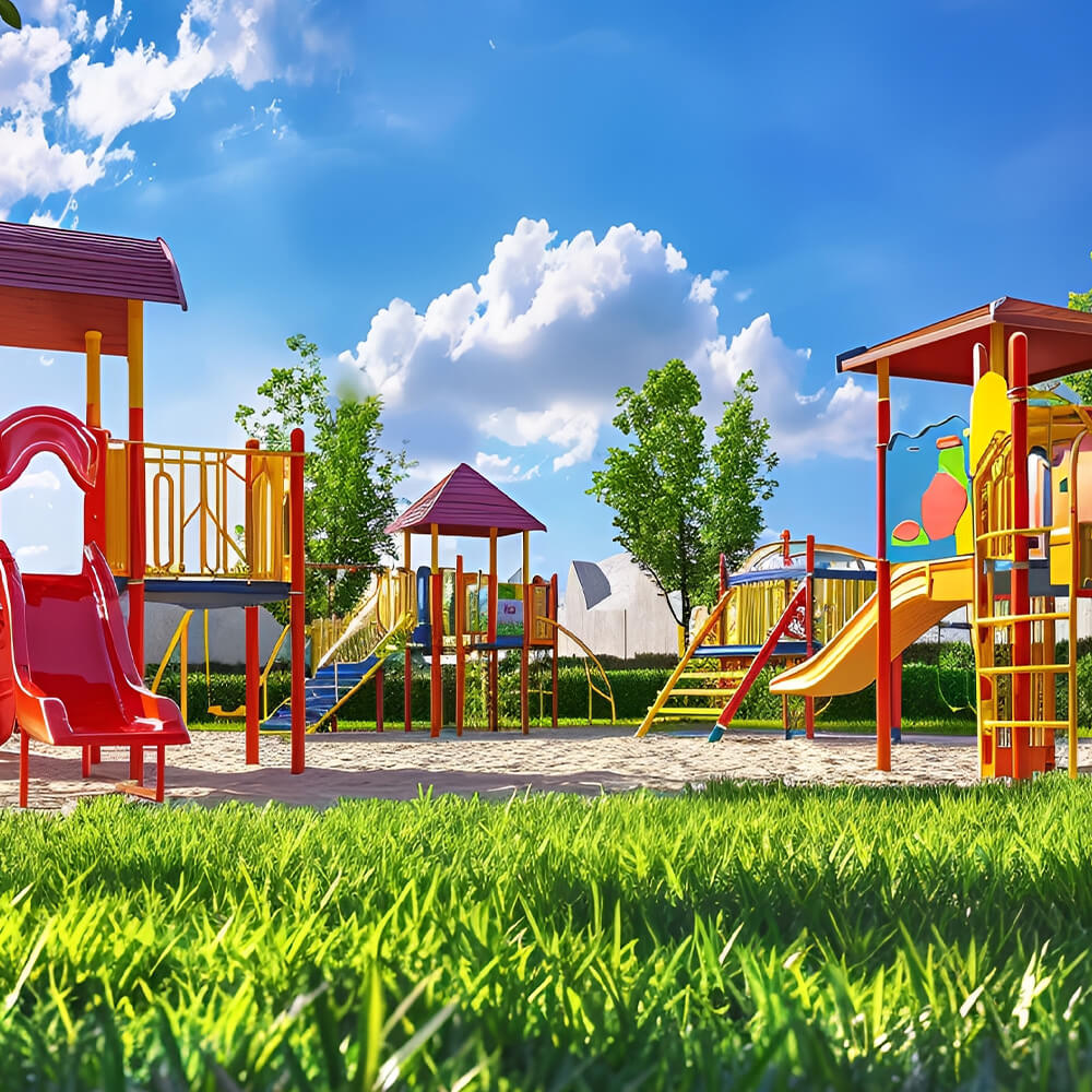 Çocuk oyun alanını temsil eden park fotoğrafı